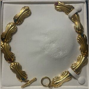 Vintage Fendi Gripoix Glass Cabochon Necklace